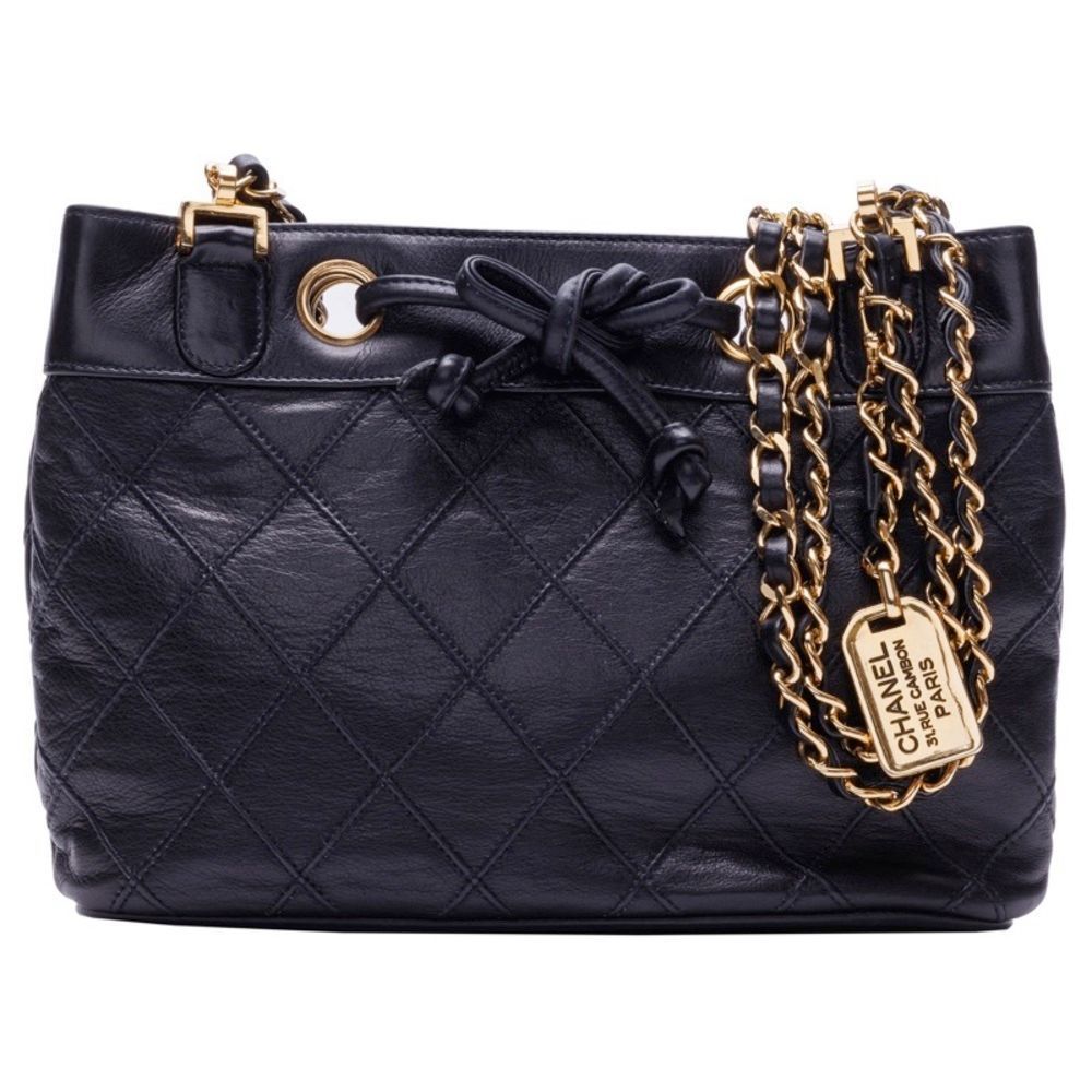 Chanel Matelasse Chain Shoulder Lambskin Bicolore Black Bag Shoulder Bag